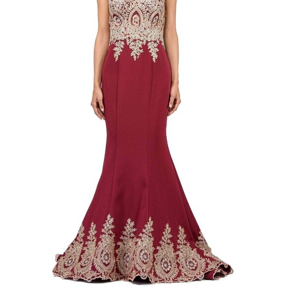 NWT Dancing Queen 9946 Evening Dress Nude Size S - Picture 2 of 4